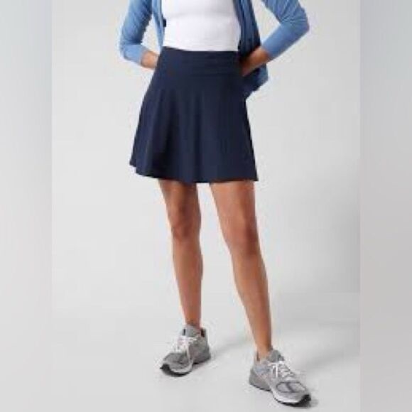 Athleta Dresses & Skirts - Athleta All Day Skort  All Day Short Navy Blue Size 6 Athletic Tennis Skirt